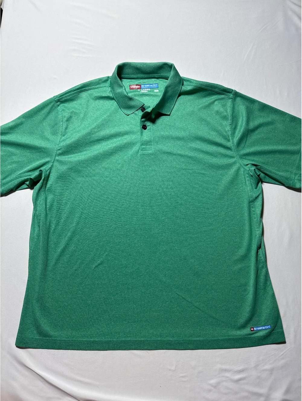 Wrangler Breathe-Dri Green Polo Shirt XL - Stay Cool, Look S